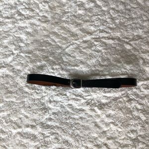 Lauren Ralph Lauren Reversible Belt Black Brown Silver Buckle Leather 32” - 37”